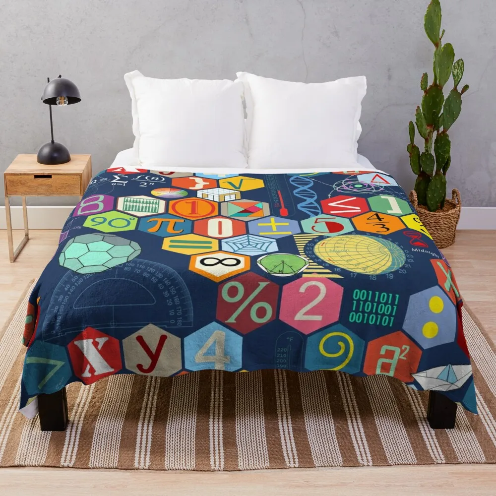 

Math in color (blue) Throw Blanket Luxury blankets and throws Soft Kid'S for sofa Blankets