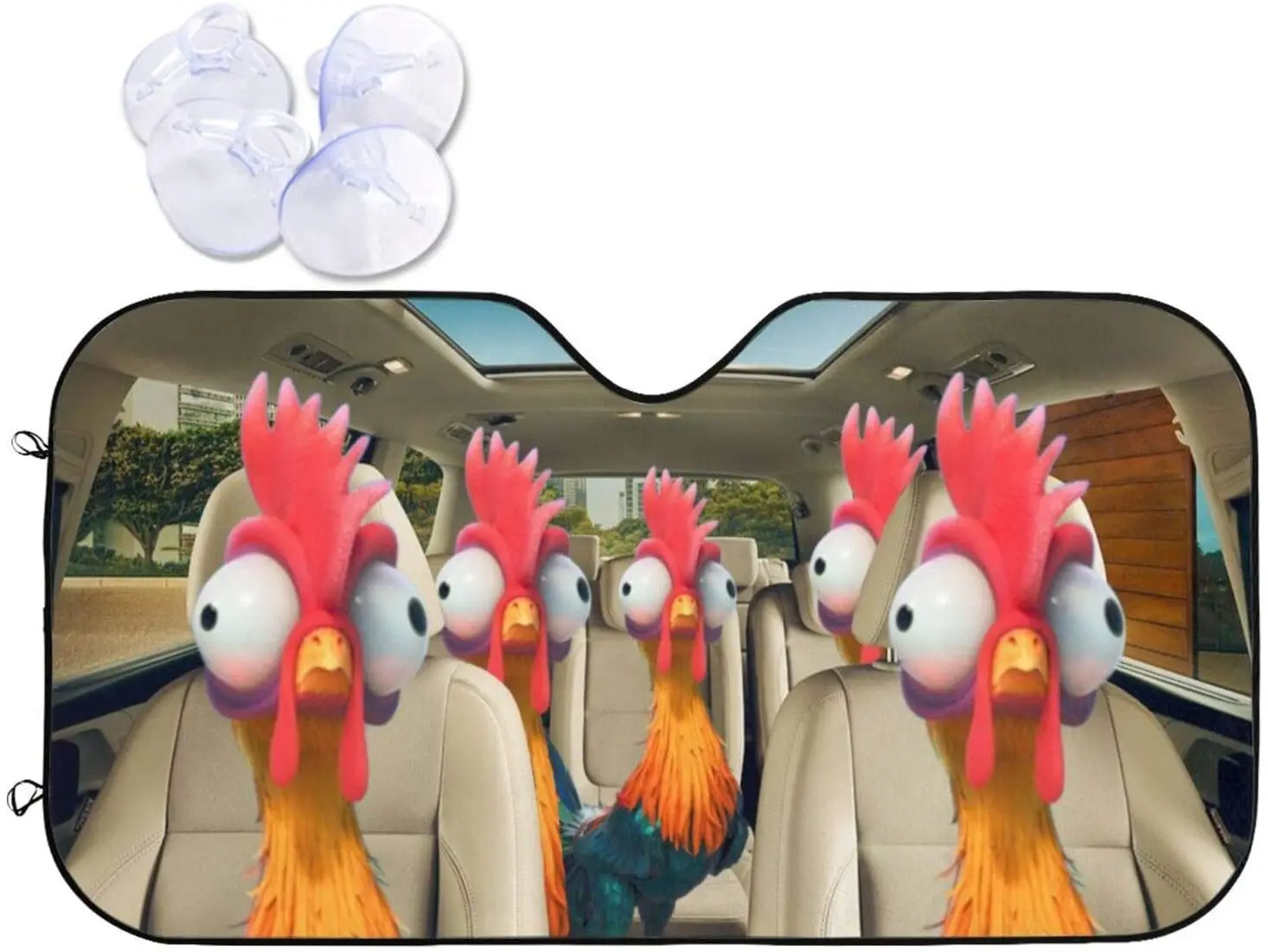 

Funny animal design sunshade for driving position car windshield visor car truck SUV