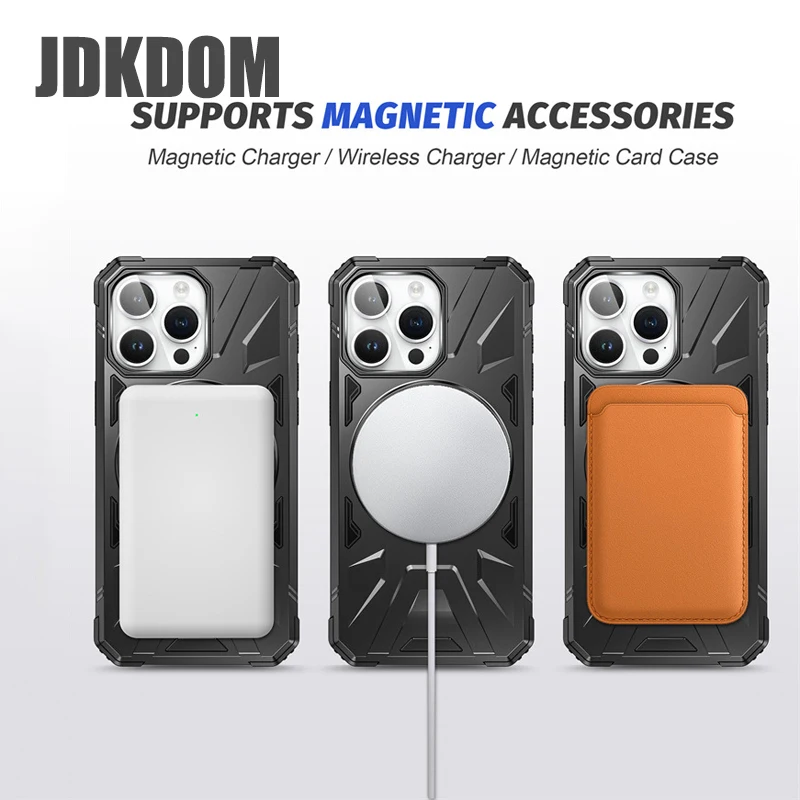 Shockproof Magnetic Ring Stand Case with Bracket Cover