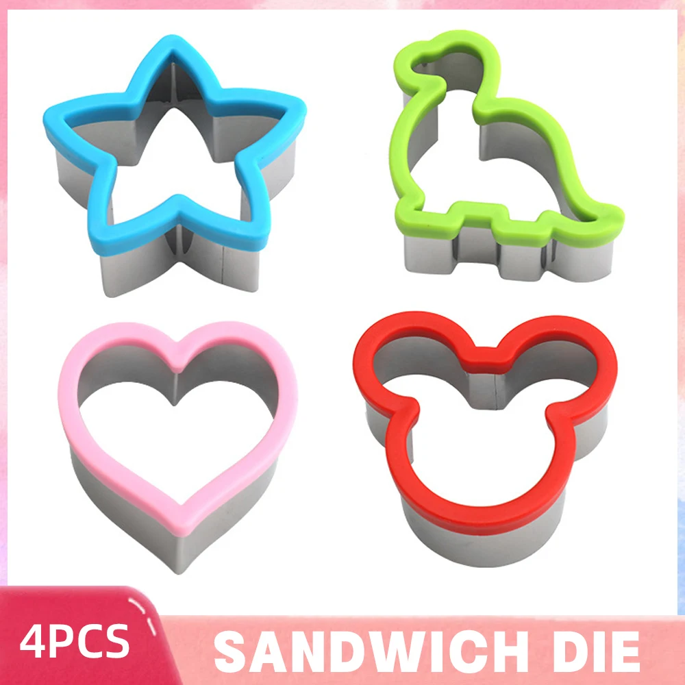 Sandwich Cutters for Children Kids Dinosaur Heart Star Mickey Fruit Vegetable Shapes Cutters Bread Toast Food Cookie Molds bread cutter dough cutter pizza cutter