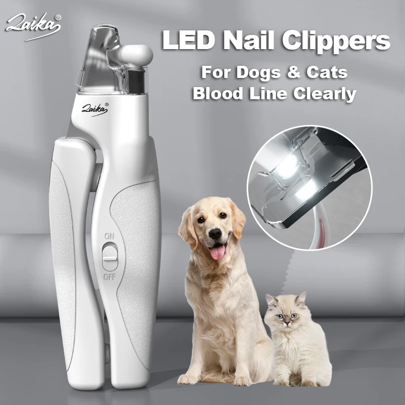 LAIKA LED Pet Nail Clippers Professional Cats Claw Blood Line Scissors Dog Nail Trimmer Grooming Cutter for Animals Pet Supply