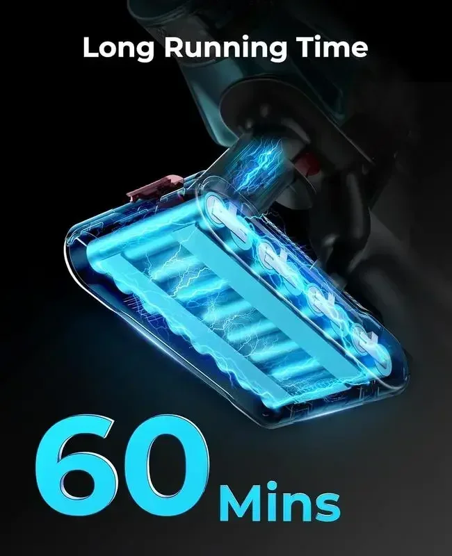 Laresar Cordless Vacuum Cleaner, 550W/45Kpa Stick Vacuum Cleaner , Anti-Tangle Vacuum Cleaner with Charging Station Touch Screen 3