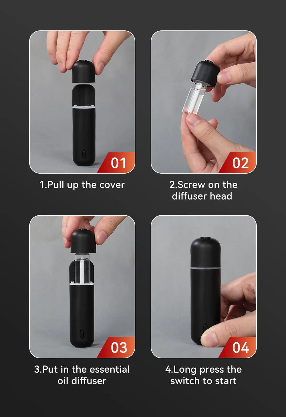 Mini aroma diffuser voor auto oplaadbaar usb geurclip_voghion.com
