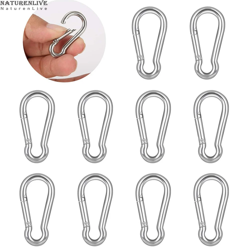PORTE-CLÉS EN ARGENT Mousqueton Clip Organisateur De Acier Inoxydable