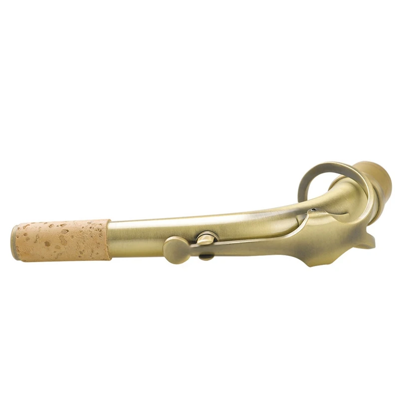 ABKV-E Flat Alto Saxophone Bent Neck Brass Mouthpiece Bent Pipe Antique Saxophone Neck Instrument Accessories
