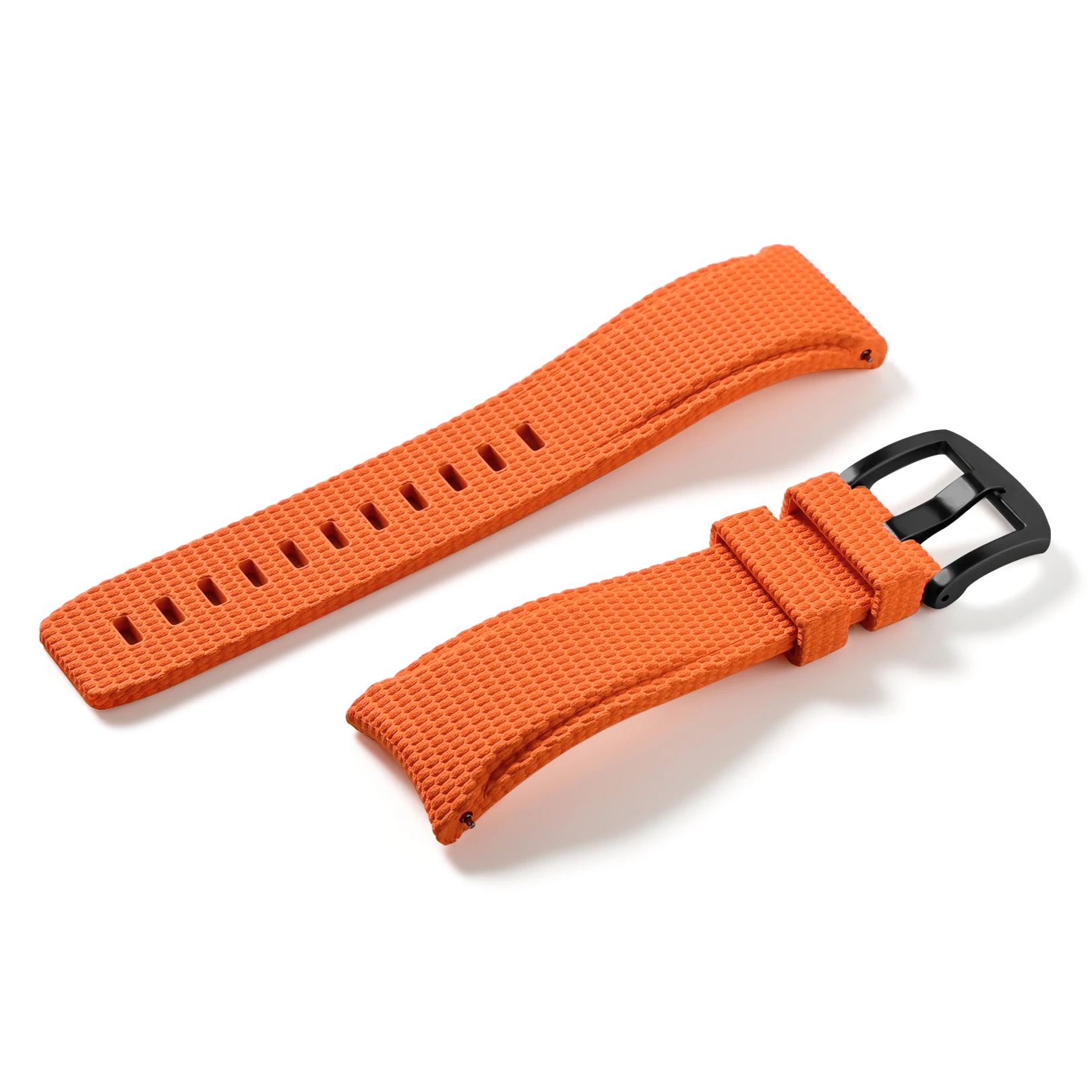 Universal Quick Release Curved FKM Rubber Sport Watch Band (Available in 20mm, 21mm, 22mm)