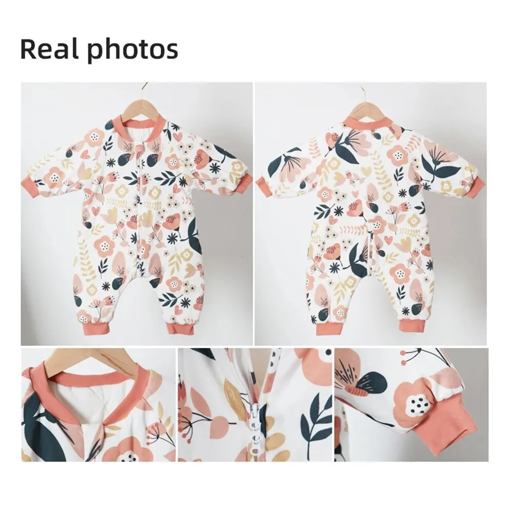 Baby Sleeping Bag Cute Girls Winter Warm Sleepsack With Feet 1-4Years Kids Growth Blanket Sleepwear baby sleepsacks