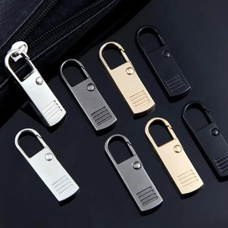 Zipper Head Metallic Luggage Accessories Metal Zipper Puller Detachable Puller Down Jacket Coat Bag