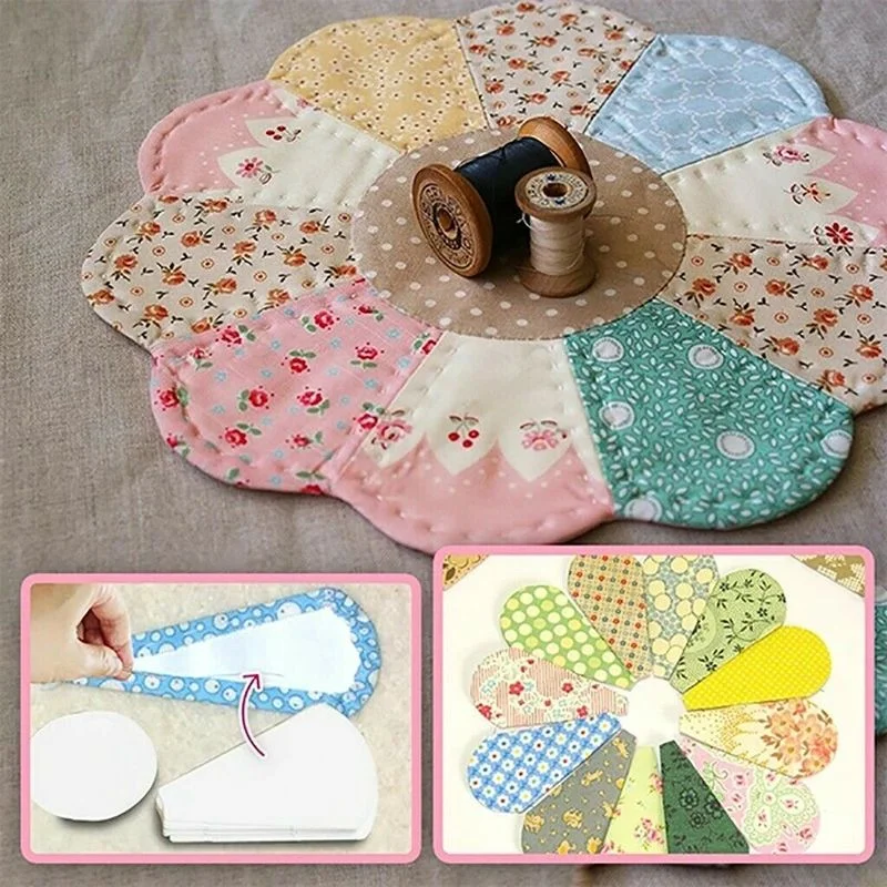 Craft Supplies 44pcs Multi-specification Manual DIY Patchwork Tools Dresden (round) Paper Mold Patchwork Pattern DIY Handmade Sewing Supplies