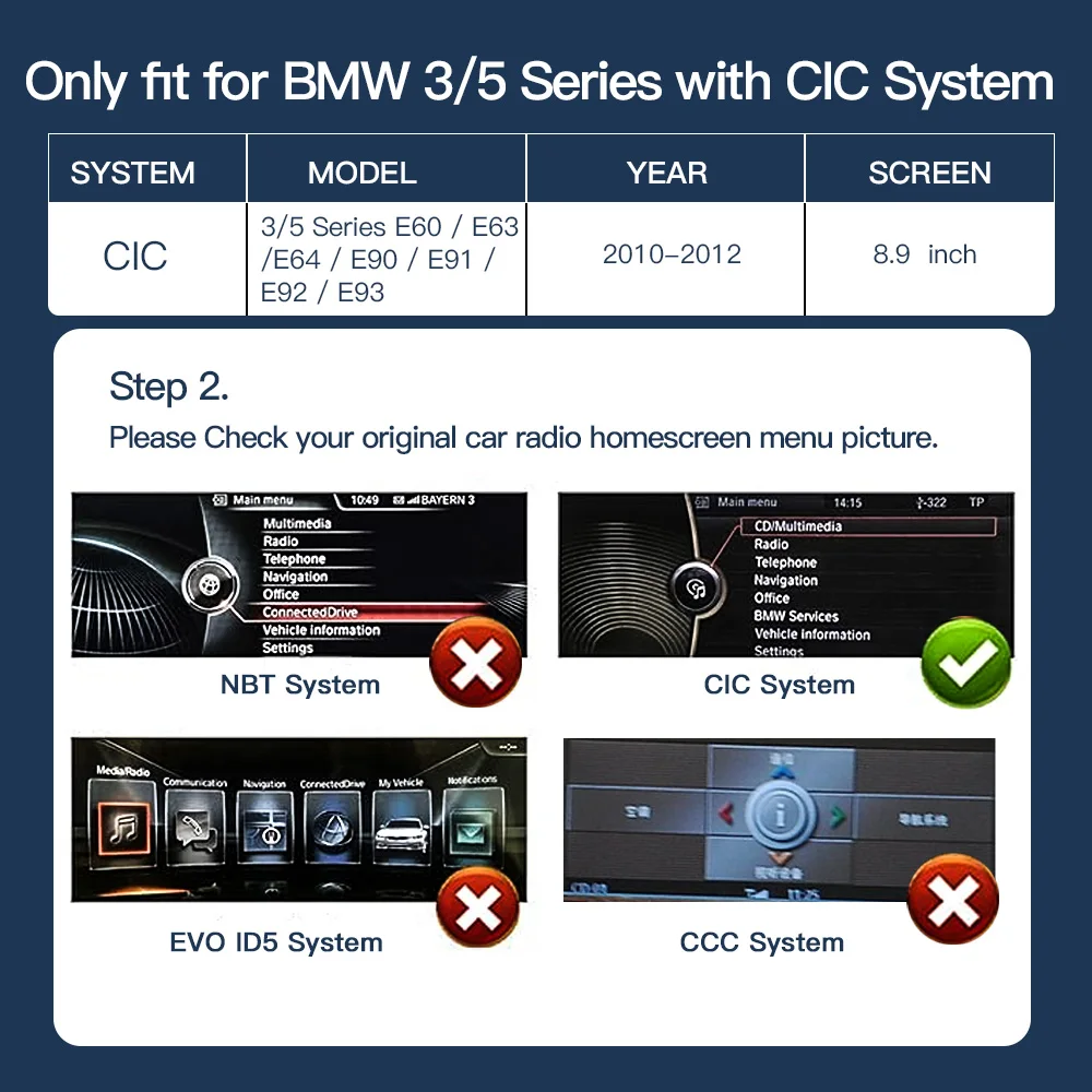 CARABC  ī÷ ȵ̵ , 8.9-calowa nawigacja samochodowa dla BMW 3/5 ø E60, E63, E64, E90, E91, E92, E93, 2010-20