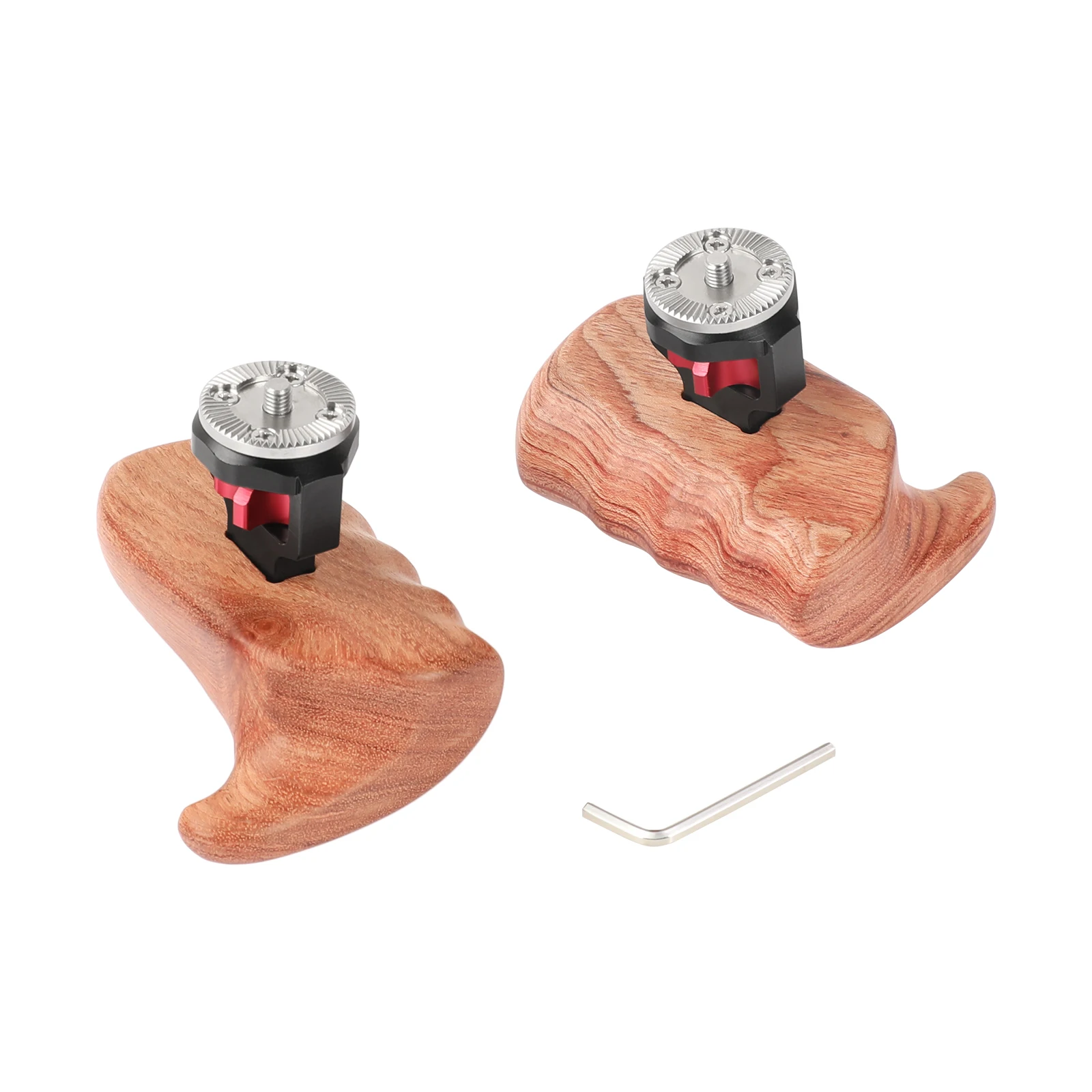 Universal Wooden Handgrip with ARRI-Style Rosette M6 Male Connection Mount For C