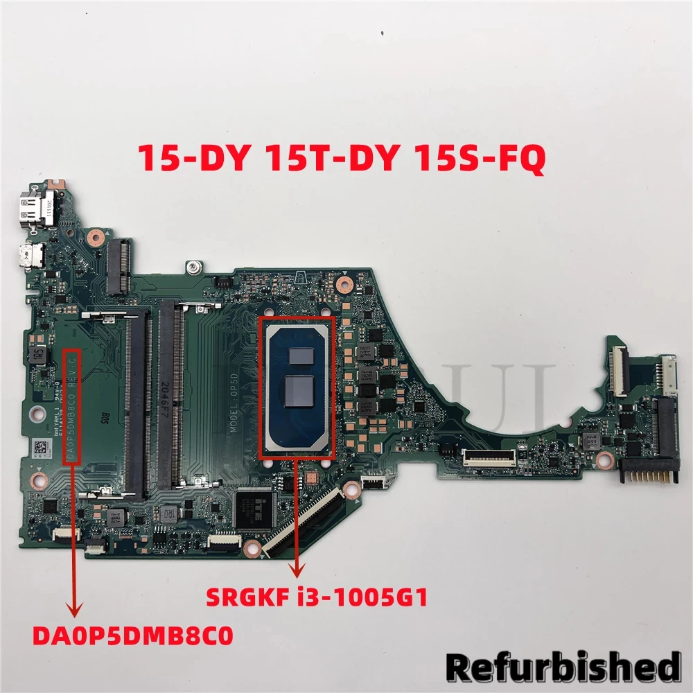 Refurbished Laptop motherboard For HP 15DY 15sfq DA0P5DMB8C0 SRGKF i3