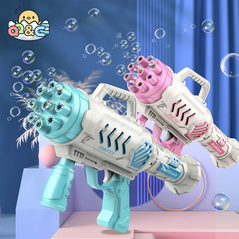 9 Hole Bubble Gun Children Bubbles Machine Outdoor Toys for Kids Automatic Electric Soap maker Pomperos Blower Gifts Party Toy 36 hole bubble machine toy electric soap water bubble blower with light summer party outdoor toy for kids children gift