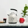 4 Slice Wide Slot Stainless Steel Toaster Bundled with 1.7 Liter Stainless Steel Electric Kettle with 360-Degree 6