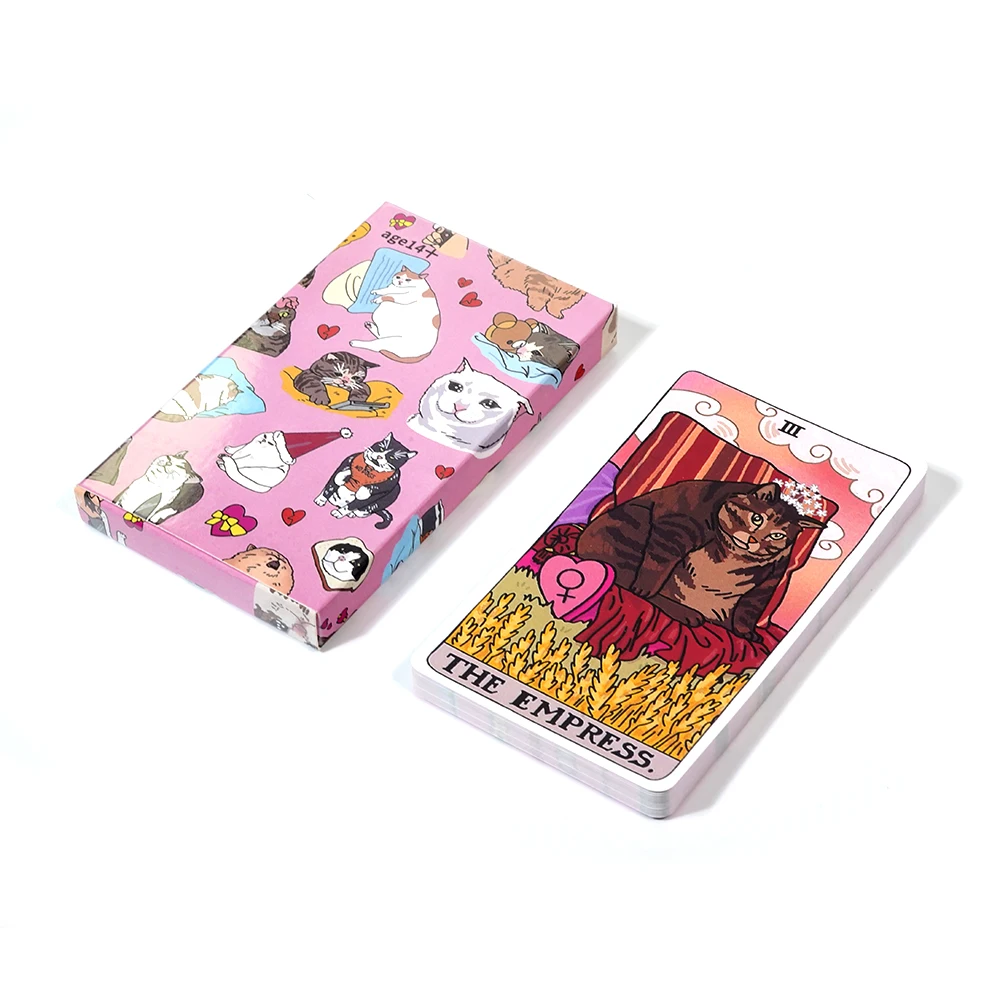 The Original Cat Meme Tarot Deck 22 Major Arcana Cat Meme Tarot Funny Witchy Cat Tarot Deck Cat Kawaii Uwu Funny Pink Cute Tarot 3