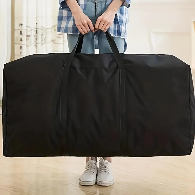 1pc Sturdy Extra Large Storage Bag for Moving, Travel, and Dormitory-Durable Duffle Bag with Double Zippers and Reinforced Han