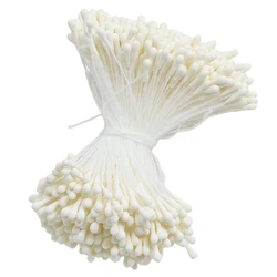 Exquisite Mini Pearl Artificial Flower Stamens for Decorative Crafts and Home Decor (400 Pieces) (Ivory)