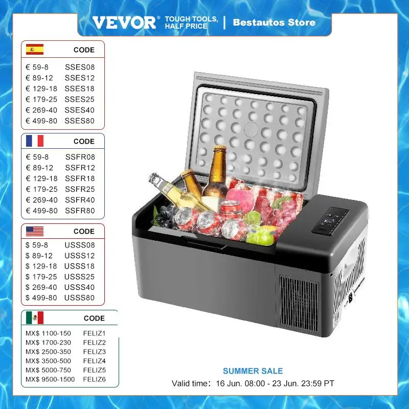 Lodówka VEVOR Portable Car Freezer 15L za $81.74/ ~330zł