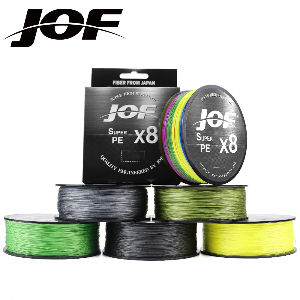 Jof 150ม.-500ม. เอ็นตกปลา8เส้นแบบถัก15-100LB ตกปลาทะเลน้ำแข็งแม่น้ำตกปลาอุปกรณ์สำหรับตกปลาหิน X8 1