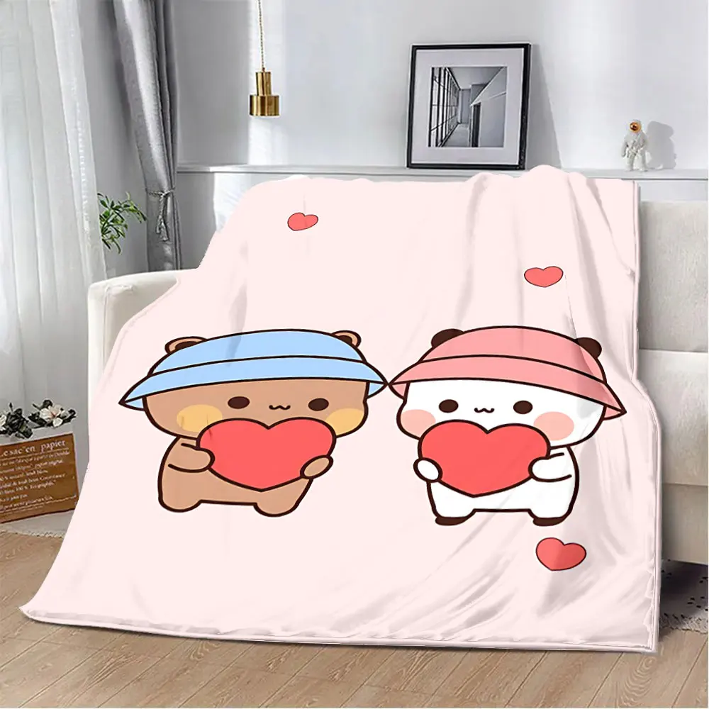 Cute Bubu and Dudu Series Printed Blanket Picnic Blankets Warm Blanket Soft and Comfortable Blanket Home Travel Birthday Gift 6