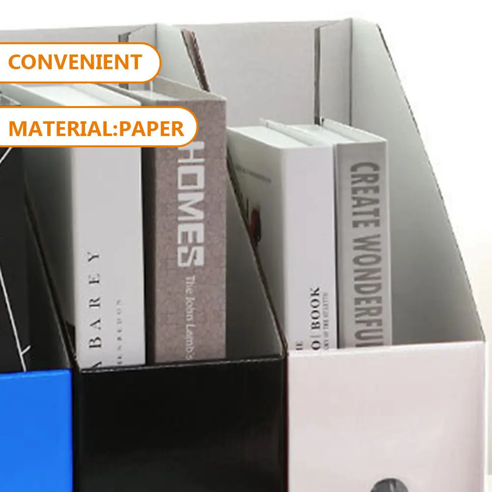 6Pcs 다채로운 파일 랙 문서 잡지 신문 책 보관 파일 폴더 주최자를 위한 간단한 조립식 데스크탑 주최자