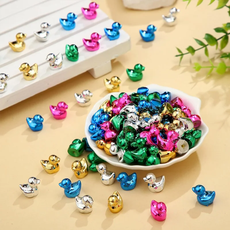 10-100pcs Mini Colorful Electroplate Ducks Miniatures Tiny Animal Figures for Micro Landscape Home DIY Craft Garden Decoration 3