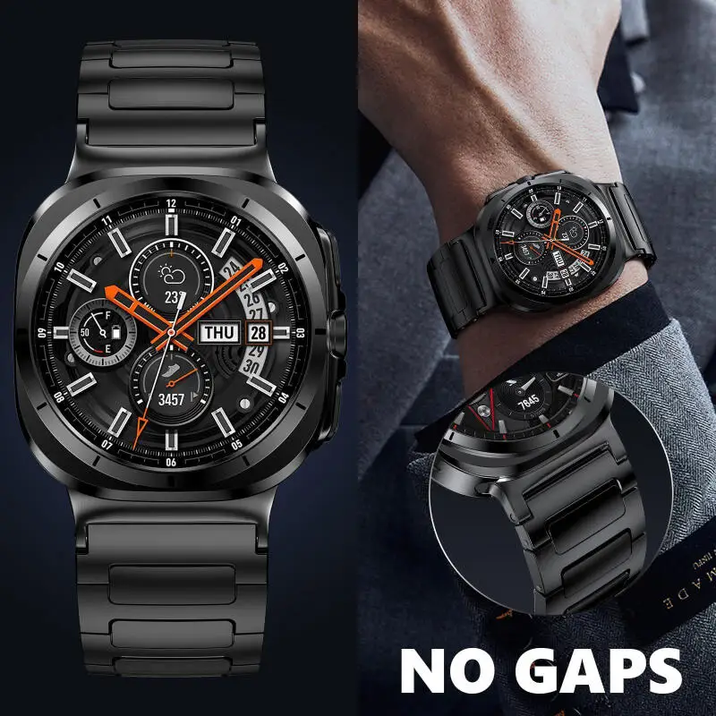 Edelstahlarmband für Samsung Galaxy Watch Ultra 47 mm, keine Lücken, Ersatzarmband für Samsung Galaxy Watch 7 Ultra 47 mm – Detail 2
