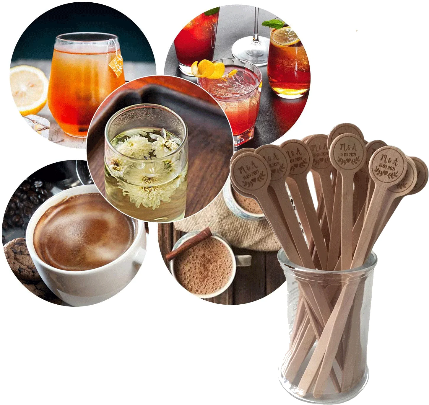 100pcs Bear Wooden Stir Sticks Custom Engraved Round Drinking Stir  Eco-friendly Home Bar Cocktail Swizzle Sticks Coffee Stirrers - AliExpress