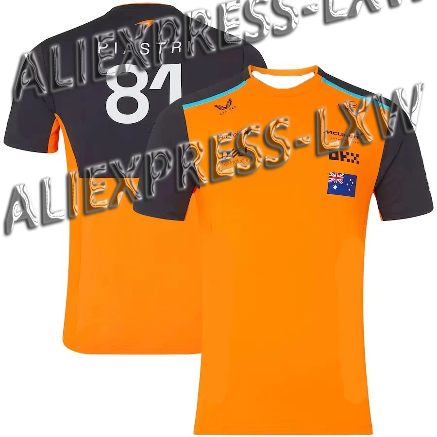 Summer New Formula Team Racing 3D Printed Men's T-shirt Breathable O Collar Fashion Street Casual Short-sleeved Sweatshirt