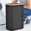 Laundry Hamper With Lid Dirty Clothes Basket For Laundry 55L Large Laundry Hamper With Handle And Lid Foldable Clothes Basket 4