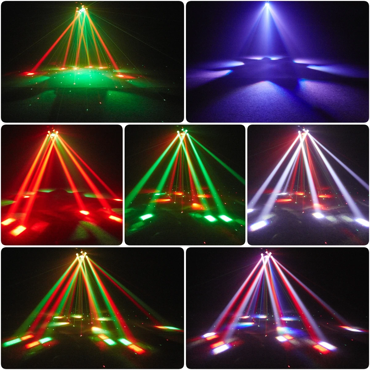 6 Arms Laser Stage Party Light 150 W RGBW LED Moving Head Lights DMX 512 Voice
