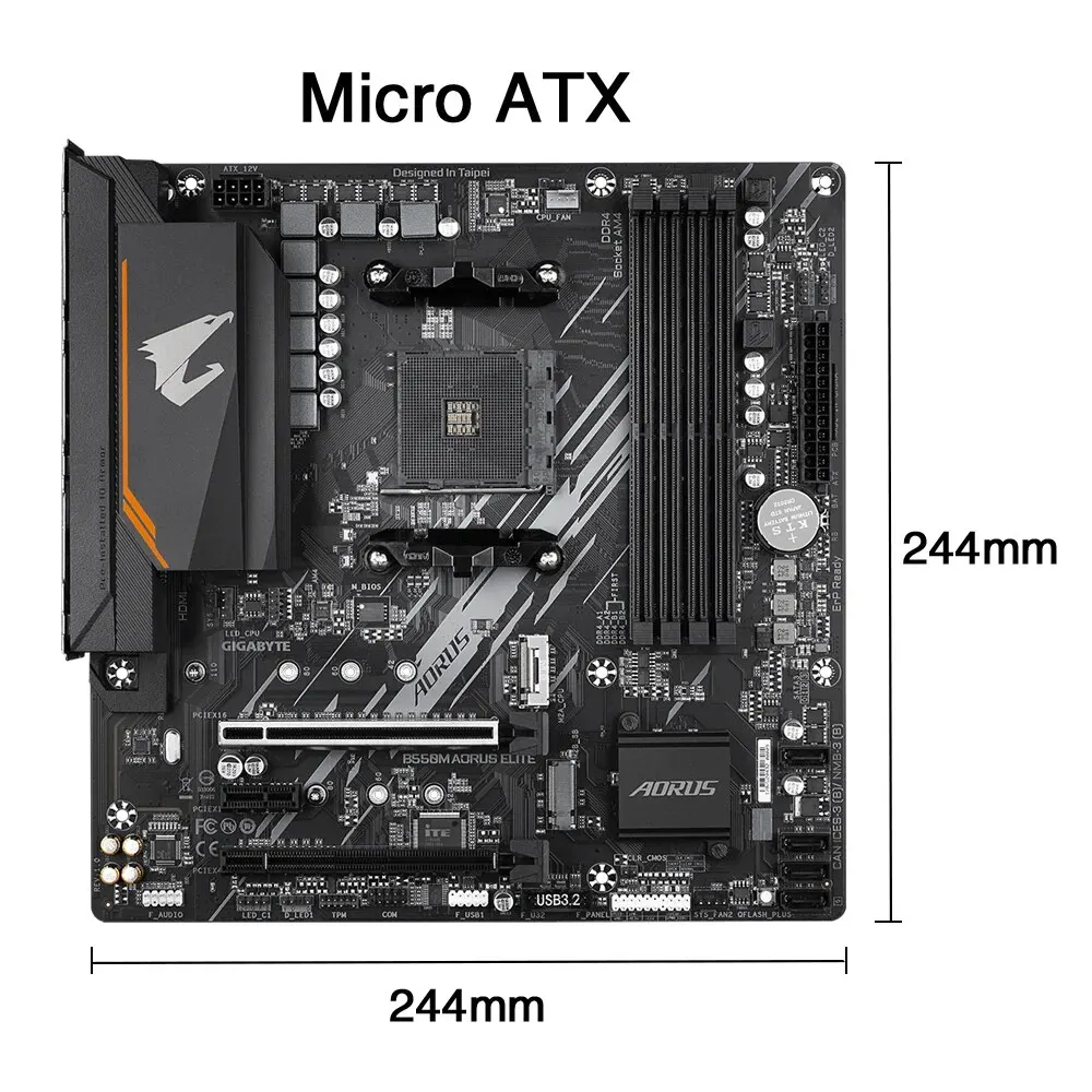 GIGABYTE AORUS ELITE  ũ ATX  AM4, Ryzen 5000 4000 3000 ø CPU  ä DDR4 SATA3 M.2 , B550M, ǰ