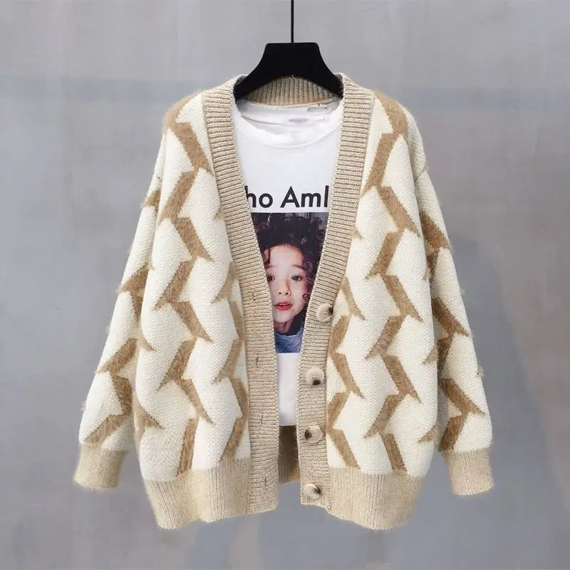 

New Online Popular and Popular Autumn/Winter New 2023 Korean Fashion Loose Sweater Coat