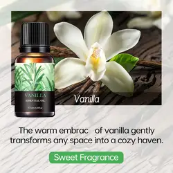 Water Soluble Fragrance Oils Set - 15 Aromatic Scents for Home, Car & Diffuser, 10ml Each (Vanilla)