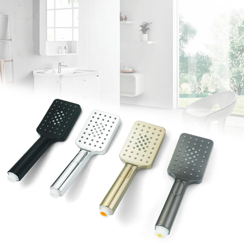 Chrome Brushed Gold Matte Black Gray Sliding Manual Shower Sliding Rod Connector 3-Function Handheld Hose Bathroom Accessories Shower Hose Connector