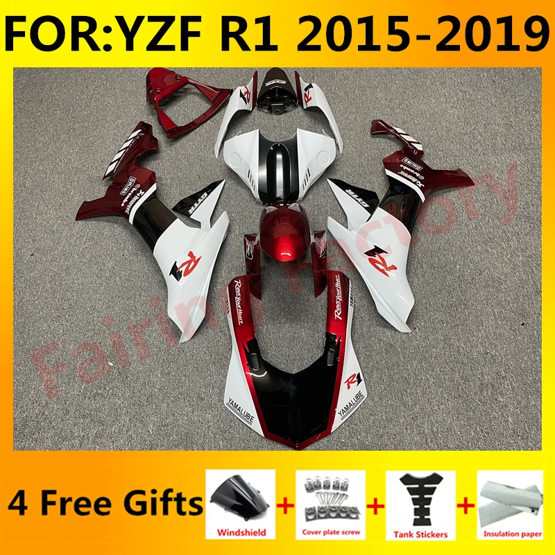 

NEW ABS Motorcycle full Fairing Kit fit For YZF R1 2015 2016 2017 2018 2019 YFZ-R1 Bodywork Whole Fairings kits set red white