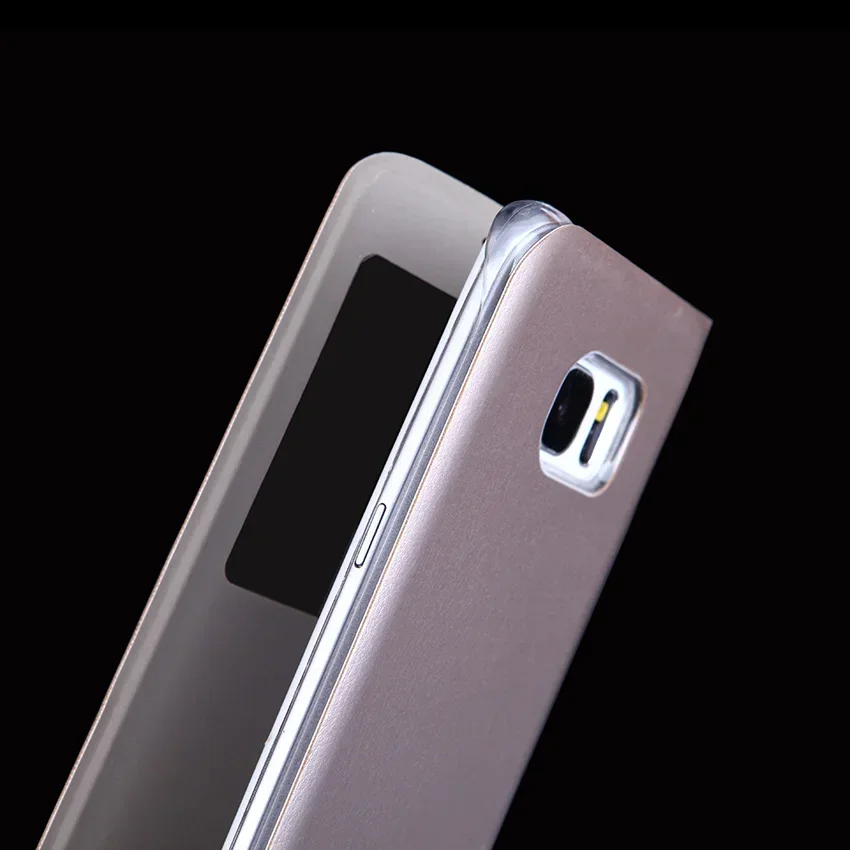 Slide Window View Flip Cover Shockproof Leather Phone Case and Carrying Bag Mask