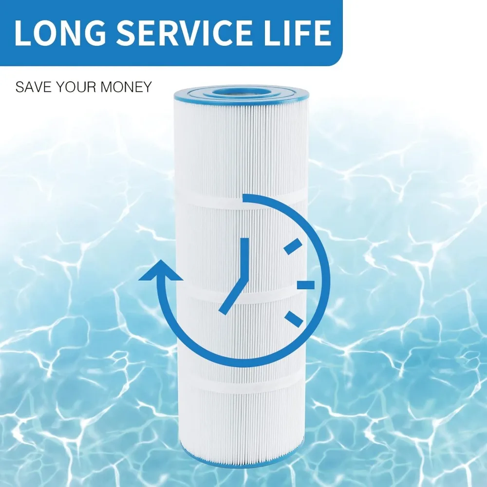 Filter material Pleated Fabric Filter Media Pool Filter Cartridge Replaces, 4X80 sq.ft. 4 Pack 5