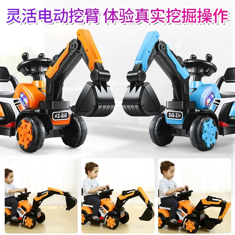Hot Big Electric Ride On Cars Can be Sit RC cars Remote Control Excavator birthday Gifts for kids Outdoor children Sports Toys