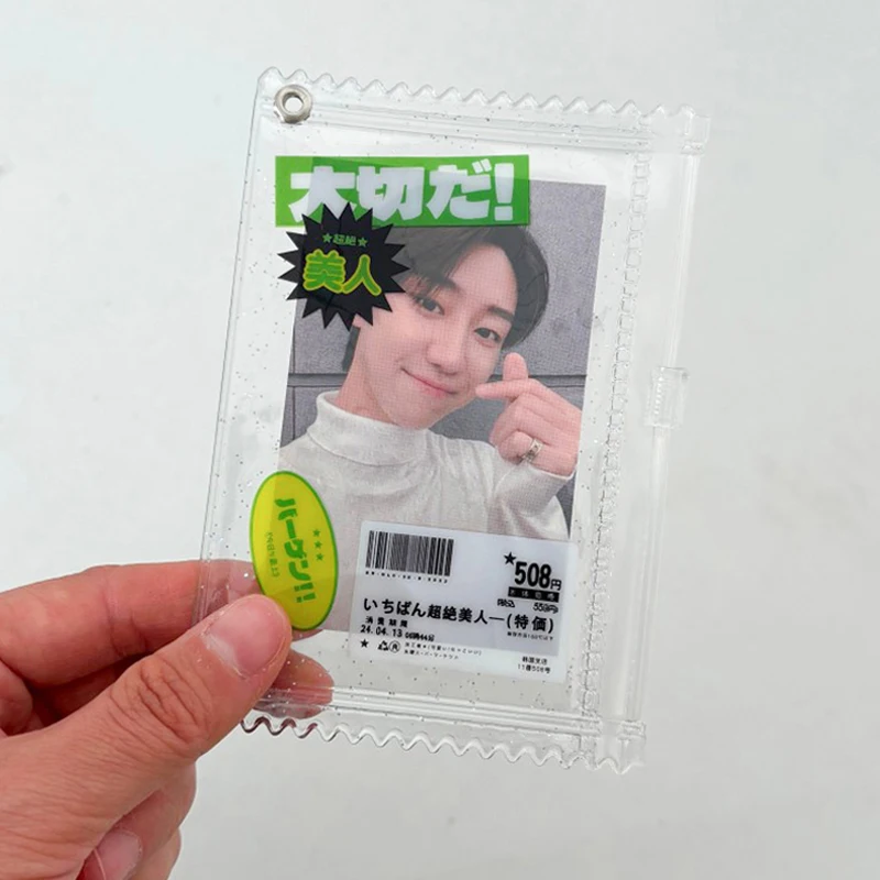 INS Card Holder Transparent Photocard Holder 3-inch Idol Photo Card Protective Cover Creative Chain Candy Bag photo card holder photocard protector photocard holder