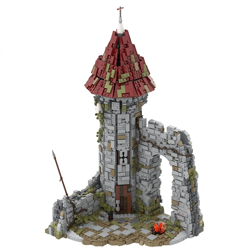 

MOC Building Blocks Wizard's Tower The medieval City Architecture Castle Fortress of War Dark Souls Smithy Stores Japanese Model