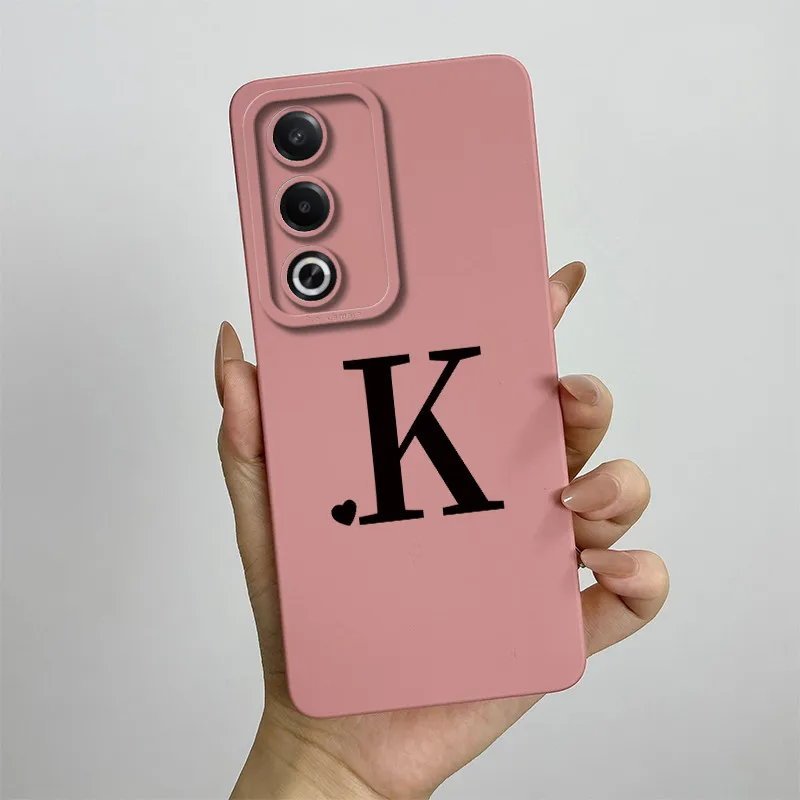 Chic Square Silicone Phone Case with Cute Letters Design