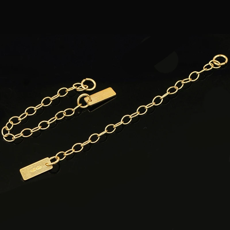 Real 14K Gold Filled Extension Chain 2.1MM Necklace Gold jewelry Minimalist Gold Filled Rectangle Charm Jewelry Making Supplies