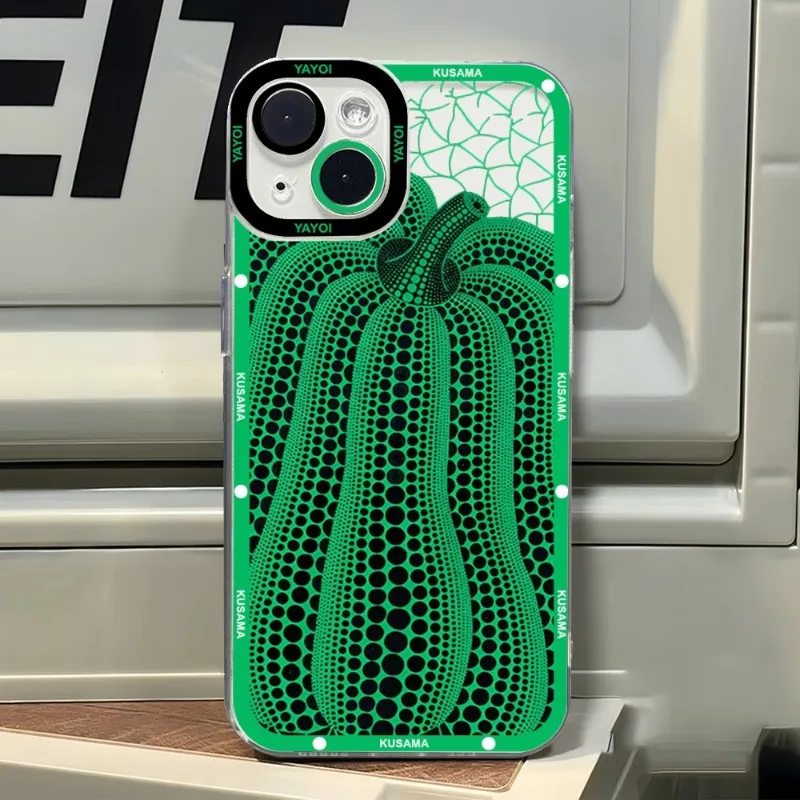 Art YAYOI KUSAMA Phone Case Transparent For Iphone 13 Pro Max 12