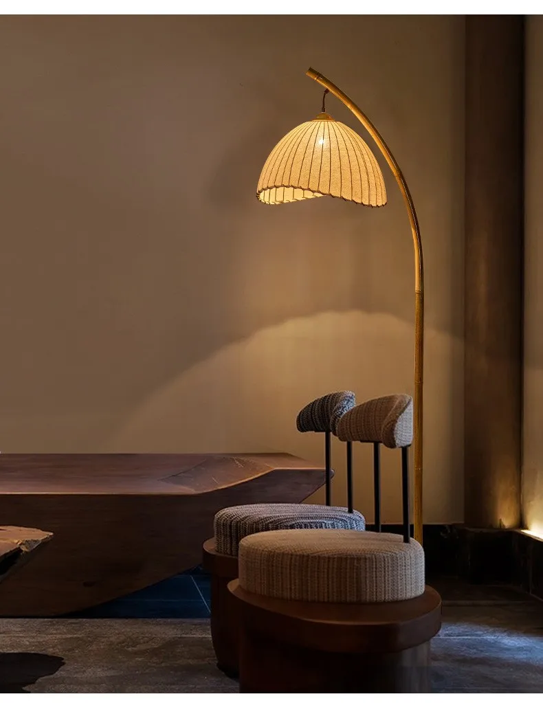 Floor Lamp - Foyer Wabi Sabi Canvas Shades LED Metal Light SW-36211023