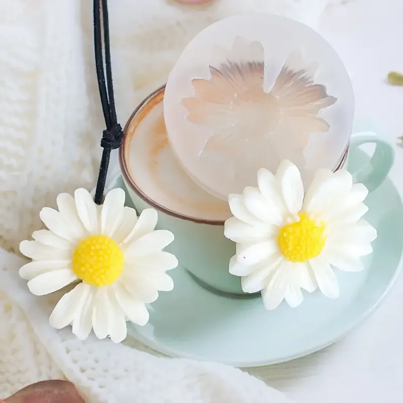 Daisy Scented Candle Daisy Silicone Candle Mold Aromatherapy Soap Mold For Candle Making Kit DIY Flower Handmade Candle Mold