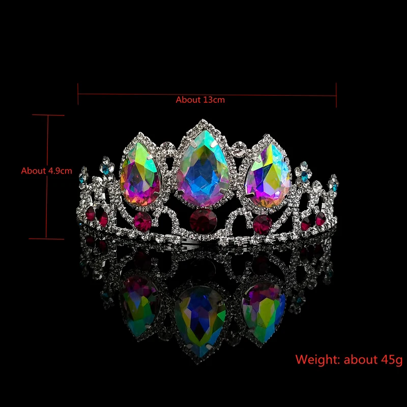 Bride Wedding TiarasBaroque Headpiece AB Crystal Rhinestone Crown Girl Princess Diadem Wedding Photography Hair Accessories - 4