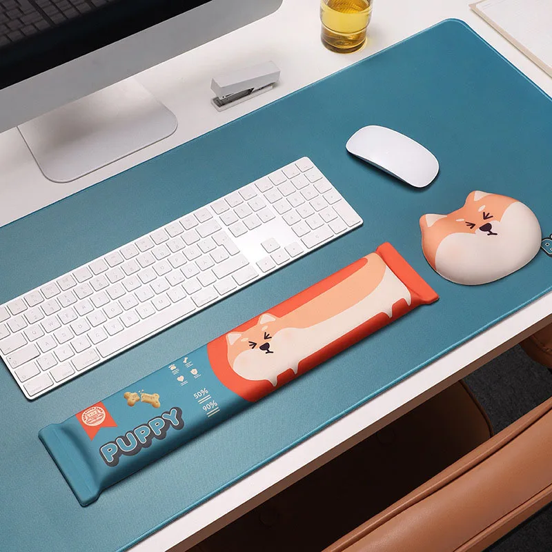 Mouse Pad Wrist Rest Keyboard Wrist Rest 3D Dog Cute Kawaii Mousepad Memory Foam Keyboard Hand Pad Computer Mouse Pads Gel mouse pad gaming mousepad wrist pad