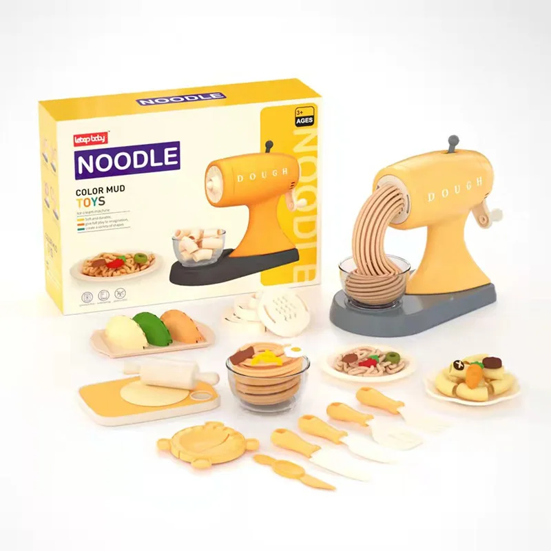 Juego de cocina DIY, juego de plastilina para niños, juegos de cocina y repostería, juguetes para niños, máquina para hacer fideos de colores, juguetes para niñas, regalos para niños