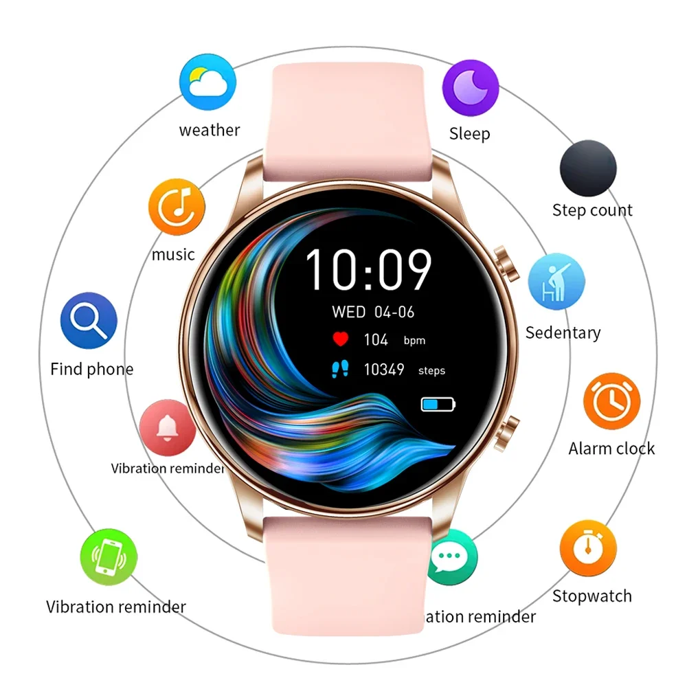 

Смарт-часы унисекс, сенсорный экран 2023 дюйма, 1,32*360, Bluetooth 360